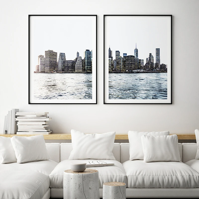 Постер с изображением города в скандинавском стиле Картина на холсте