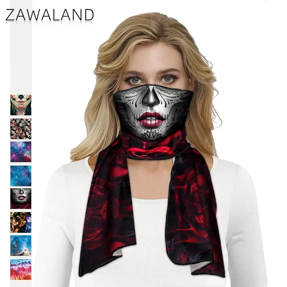 

Zawaland Women Mask Scarf Fashion Neck Warmer Scarves Bandana Outdoor Cycling Balaclava Half Face Mask Scarf for Shopping Ski