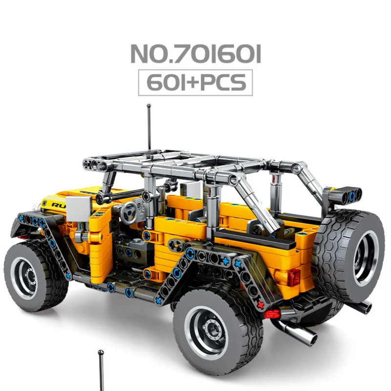 601pcs Creator механические Вытяните назад Jeeped внедорожные строительные блоки для