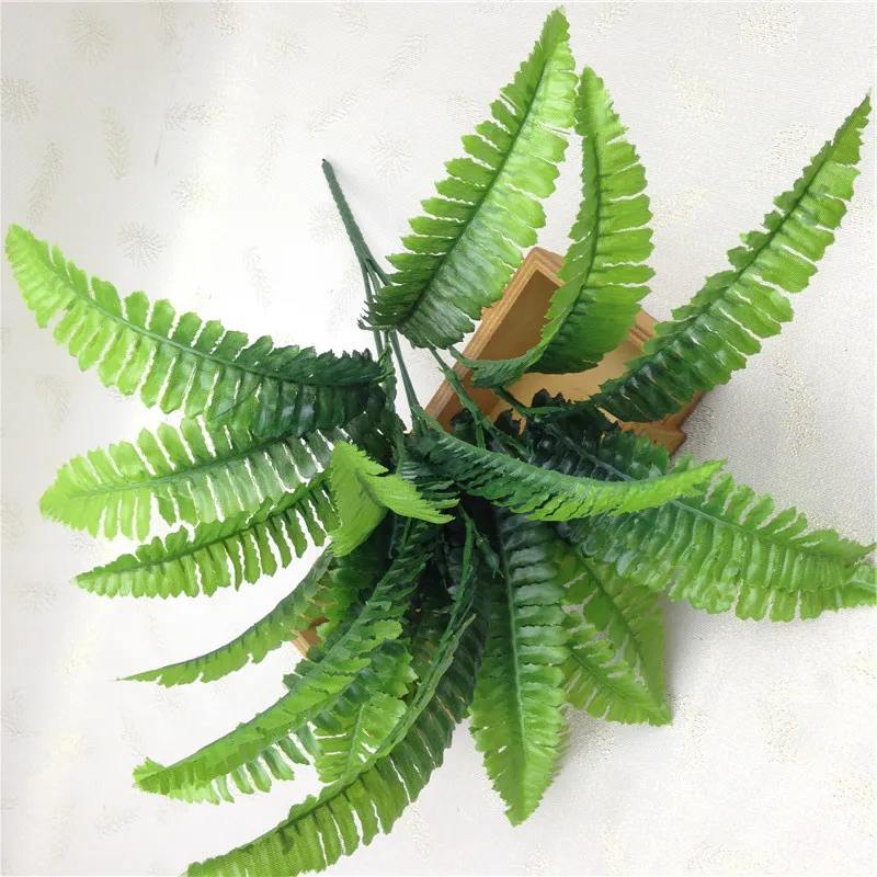 Лидер продаж 7 вилок имитация зеленого папоротника искусственный папоротник