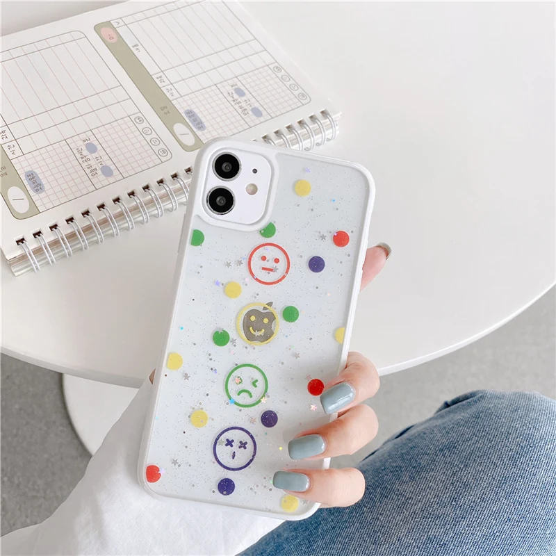 Lovebay Прозрачный чехол для телефона с рисунком улыбки iPhone 11 Pro Max X XR XS 7 8 Plus яркие