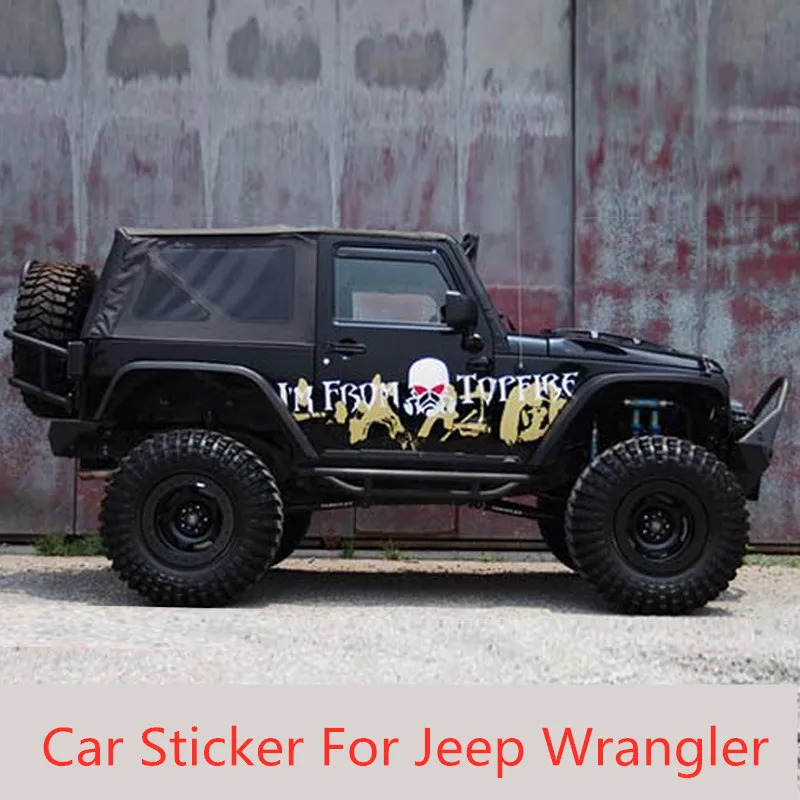Автомобильная наклейка для Jeep Wrangler, дверь, Внешнее украшение, Модифицированная Фольга для кузова внедорожника