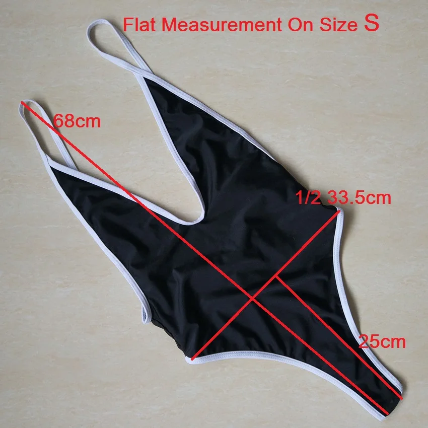 Черно-белый слитный купальник стринги 2021 купальный костюм с высоким вырезом