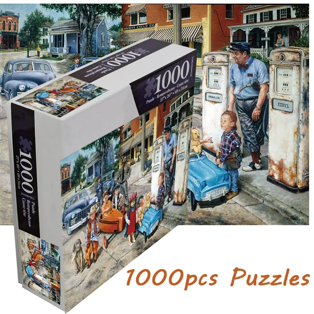 

Распродажа пазл для детей и автомобилей 1000 шт. пазл для детей и взрослых образовательный пазл 27x20 дюймов семейный Досуг развлечения