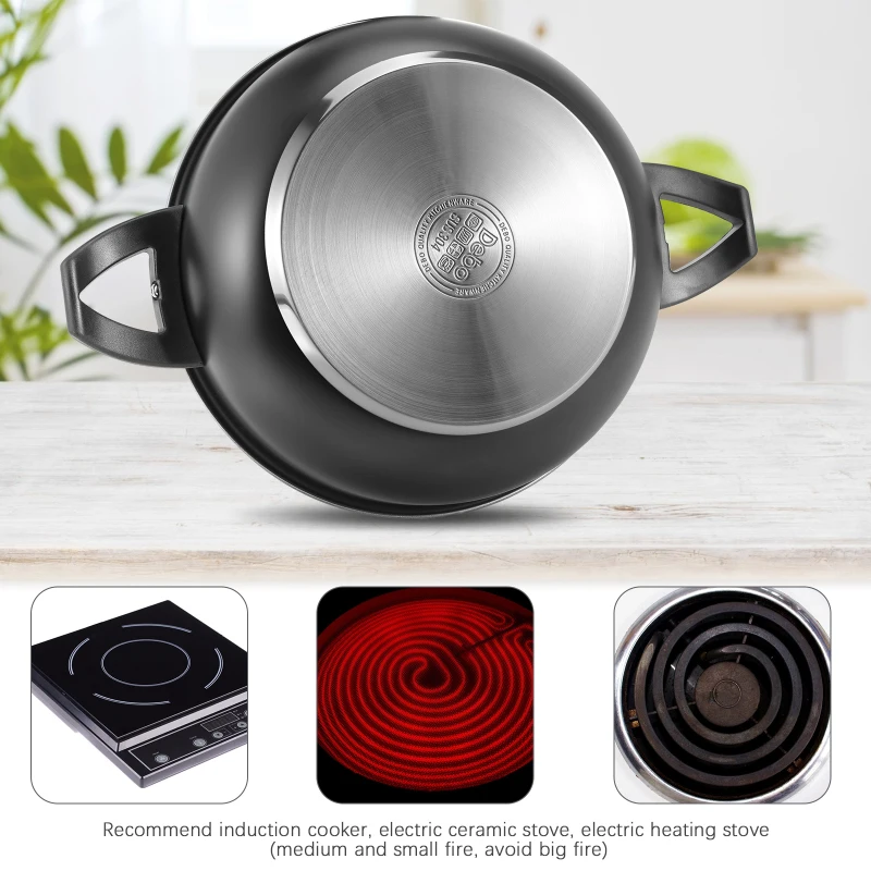 

Stainless Steel Pot Hotpot Induction Cooker Gas Stove Compatible Home Kitchen Cookware Soup Multifunction Cooking Steamer Pot