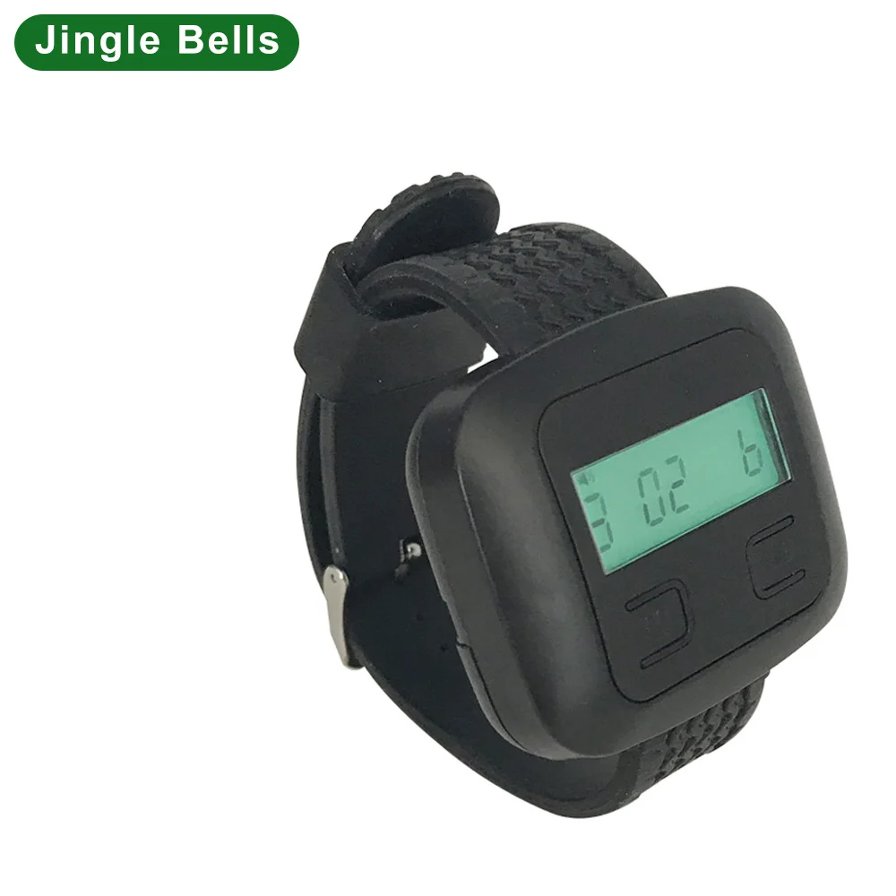 JINGLE BELLS watch pager wireless calling receiver guest service pager wireless service bell receivers on sale with high quality