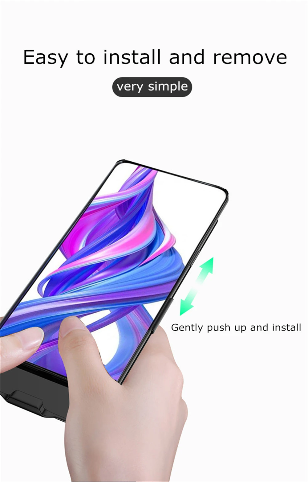 6800 мАч зарядное устройство чехол для huawei Honor 9X Pro power Bank крышка батареи для huawei Honor 9X внешние Чехлы для батарей