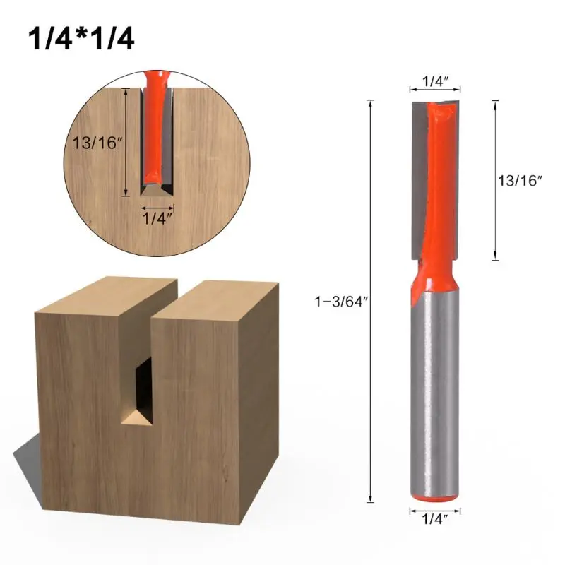 

8mm Shank Bottom Cleaning Router Bit Engraving Milling Straight Cutter Trimmer