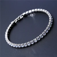 4mm cubic zirconia tennis bracelet iced out bracelets for women men gold silver color men bracelet gemstone bracelet jewelry