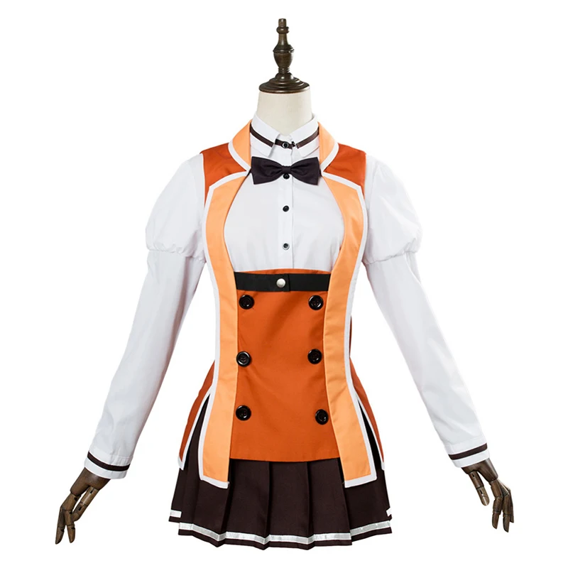 Anime Comic Katana Maidens Toji no Miko Cosplay Costumes Kohagura Eren Costume School Uniforms Clothes Orange Dresses | Тематическая