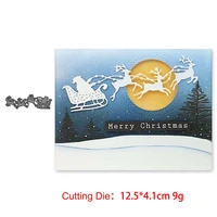 christmas cutting dies scrapbooking santa claus sled dies diy craft deco album paper card making embossed paper card decoration