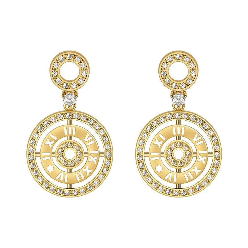Metal retro disc light luxury high-end earrings female net red temperament silver needle 2020 new tide | Украшения и аксессуары