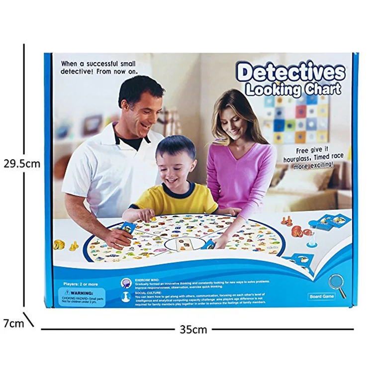 

[Funny] Detectives Looking Chart Board Game Puzzle Brain Reaction Training Matching Games for kids and parents family game Toy