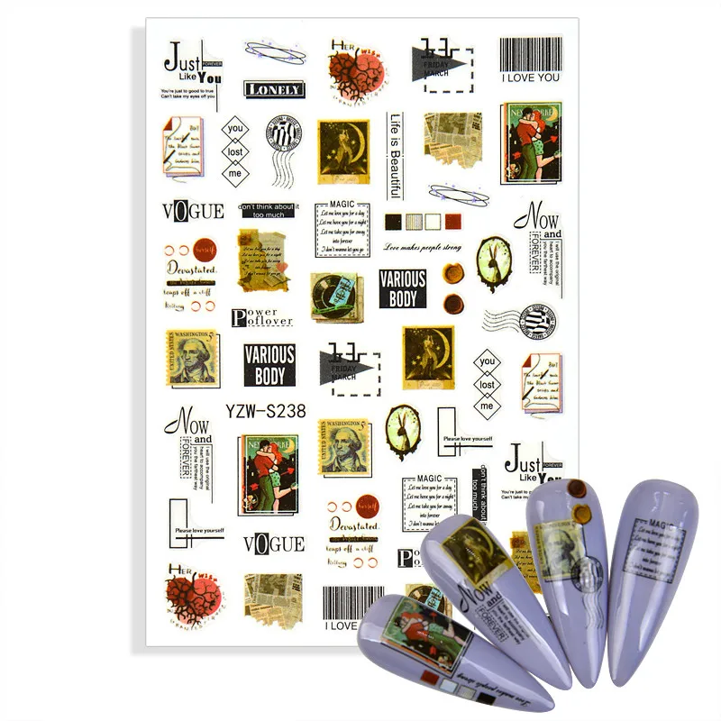 Новое поступление 2022 штамп с буквами и цветами дизайн маникюрная