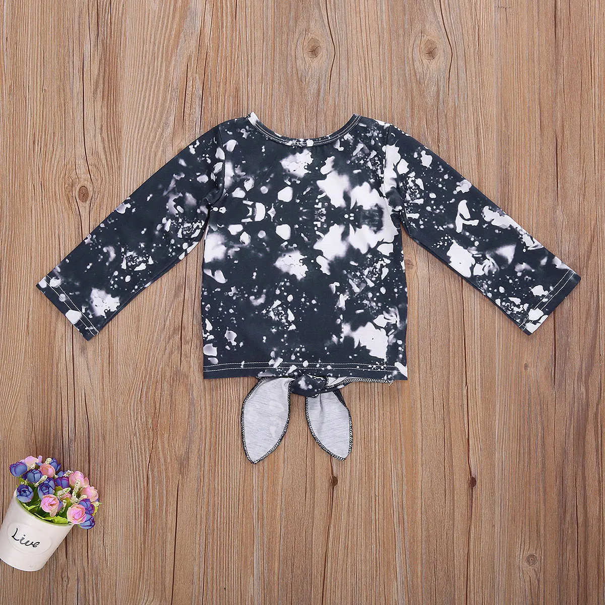 

Halloween 1-5Years Kids Baby Boy Girl Spring Autumn Clothing Pumpkin Tops Tees Tie-dyeing Cotton Bowknot for Girls Boys