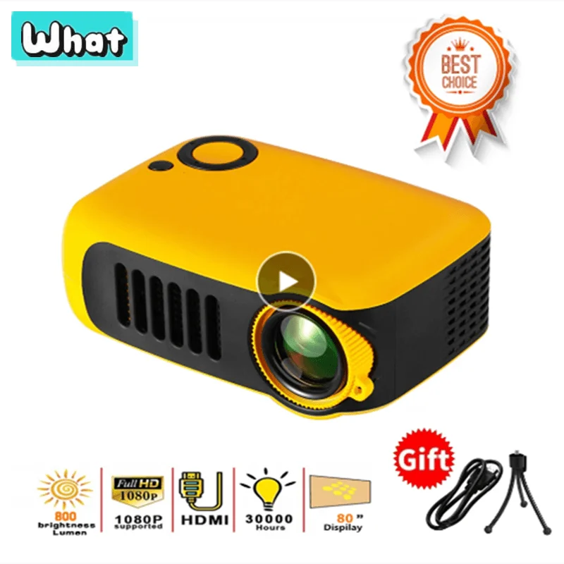 

WHAT 1080P Mini Projector Home Projectors Home Theater No Projector Screen Good Than Television Home Theatre System And Smart TV
