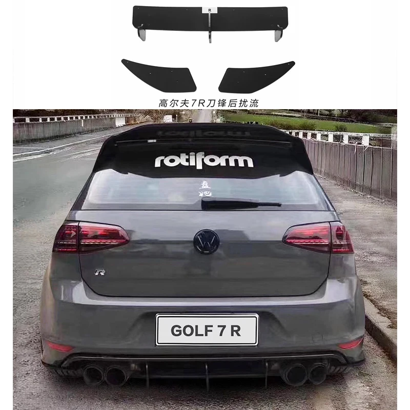 Задний диффузор для губ отделочный спойлер Volkswagen VW Golf VII MK7 7 5 GTI R ABS плавники в