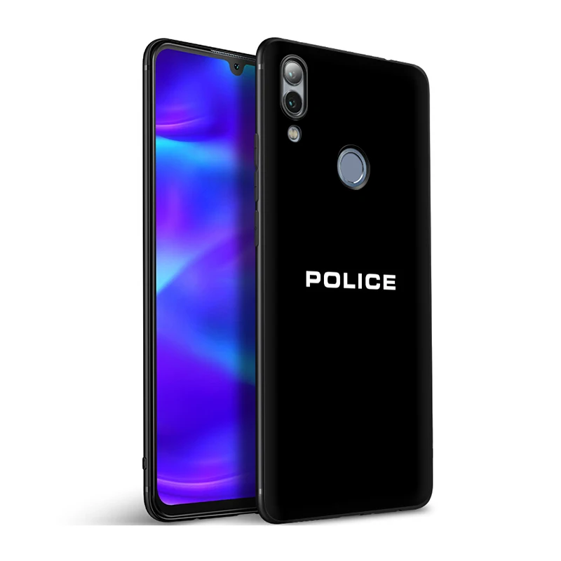 EWAU полиции символ силиконовый чехол для телефона huawei Honor 6A 7A Pro 7C 7X 8X 8C 8 9