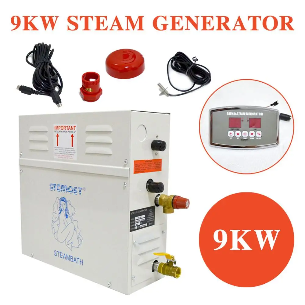 

Автоматический генератор пара, 9 кВт, 220 В, для сауны, ванной, спа, душевой