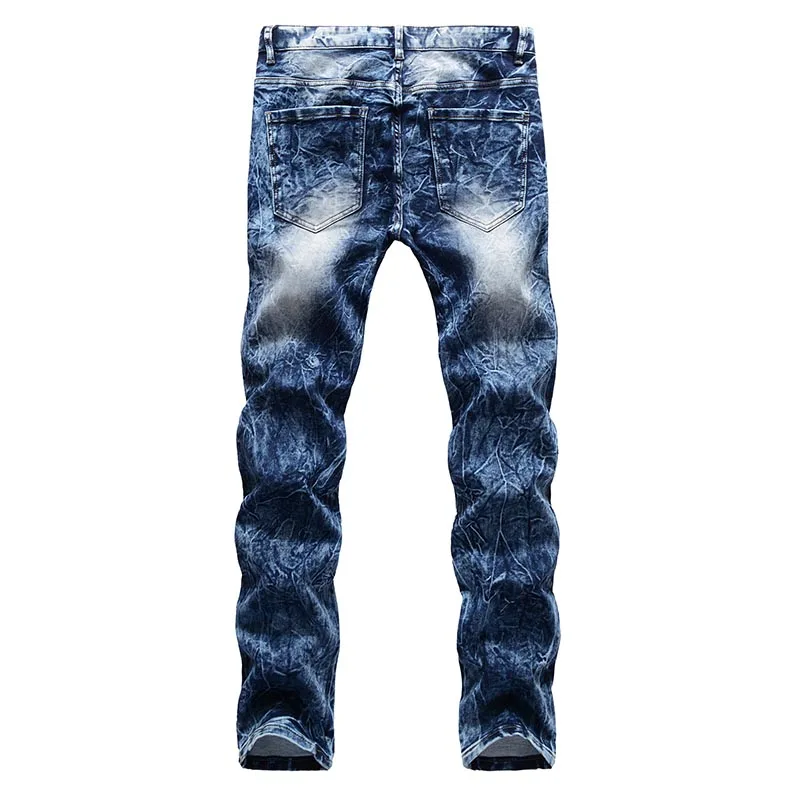 

KIOVNO Men Retro Hip Hop Jeans Pants Washed Streetwear Denim Trousers For Male Size 29-38