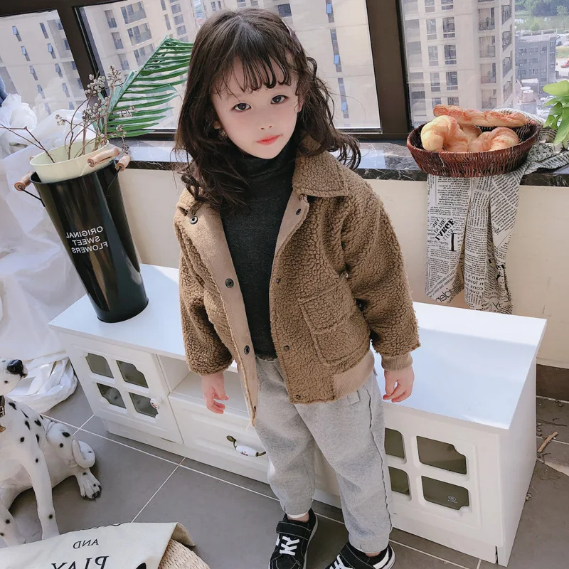 Mihkalev/осенние детские куртки для девочек однобортные и пальто с отложным