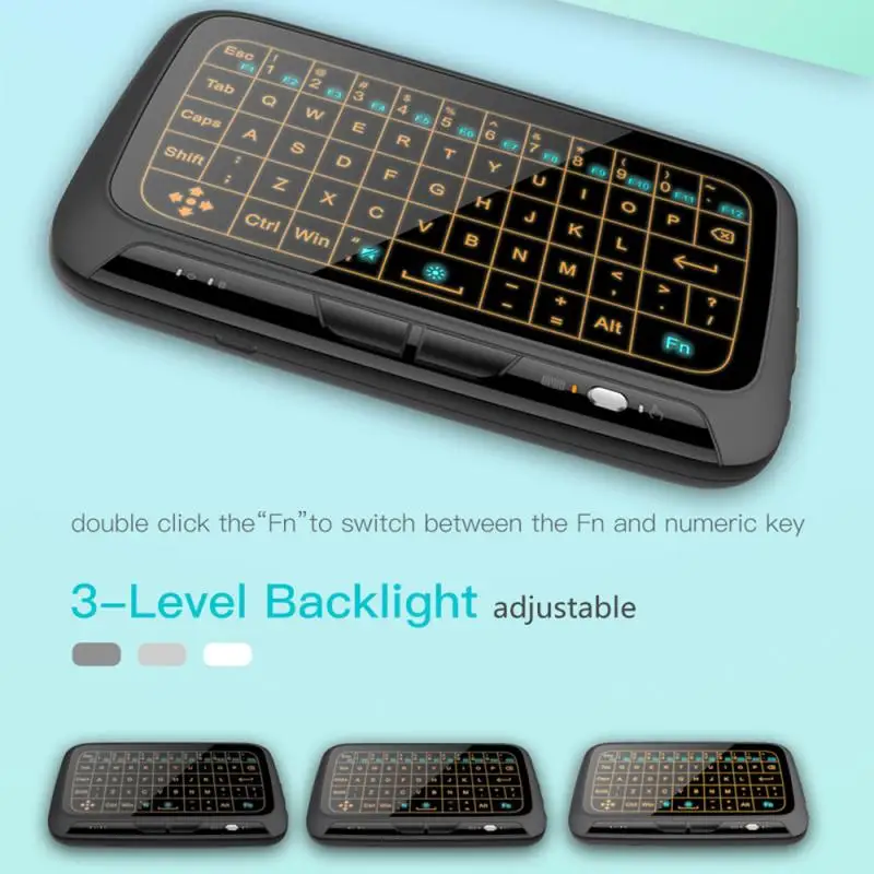 

H18 Plus Keyboard 2.4G Wireless Touchpad Keyboard Backlight Air Mouse With Touchpad Mouse For Smart TV/Android Box /Computer