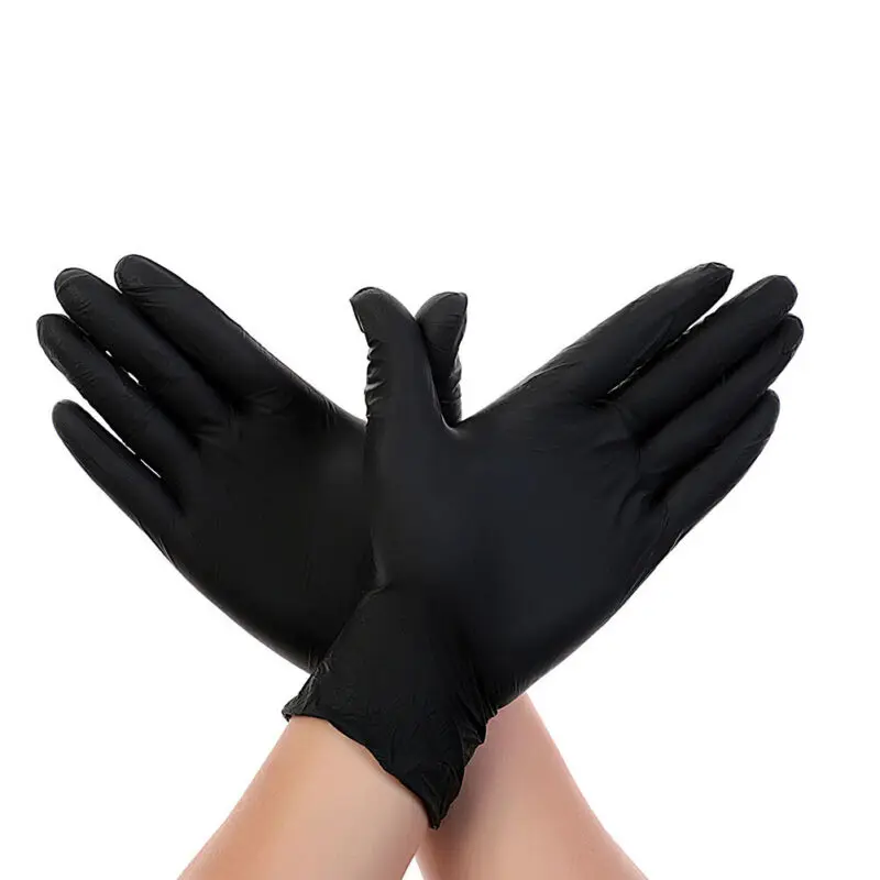 2020 New 100pcs Vinyl Disposable Long Gloves Powder &amp Latex Free Strong Black Food Nitrile gloves male | Аксессуары для одежды