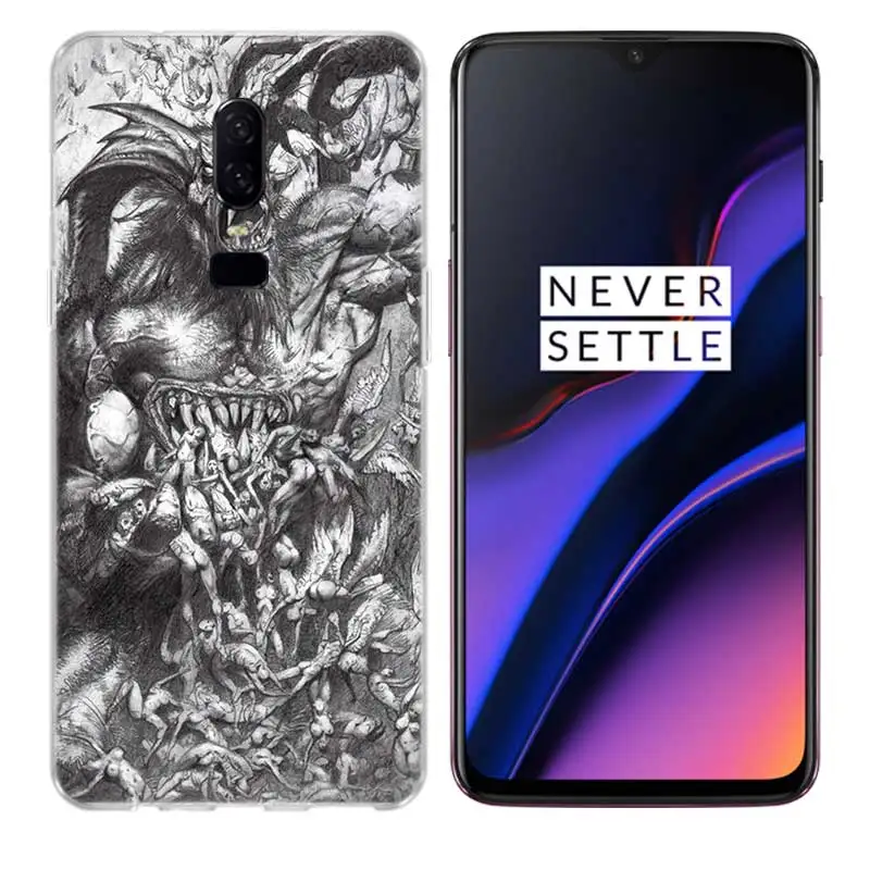 Скелет дьявол роскошный Мягкий ТПУ силиконовый чехол для телефона OnePlus One Plus 7 Pro 5