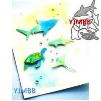 yjmbb 2021 new marine life tortoise whale 9 metal cutting dies scrapbook album paper diy card craft embossing die cutting