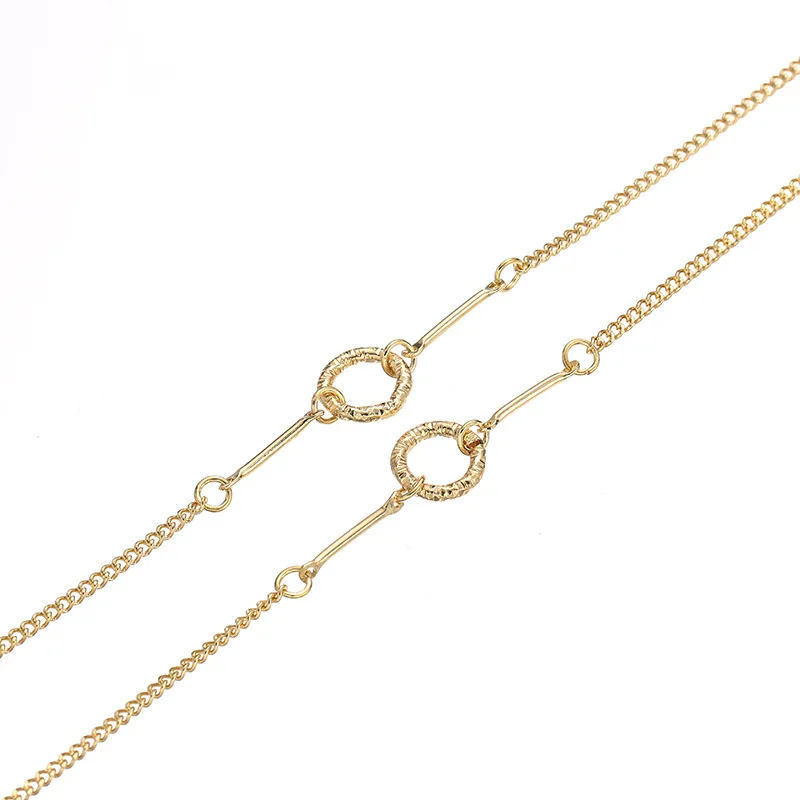 Роскошный Шикарный Простой повседневный золотистый держатель для очков с