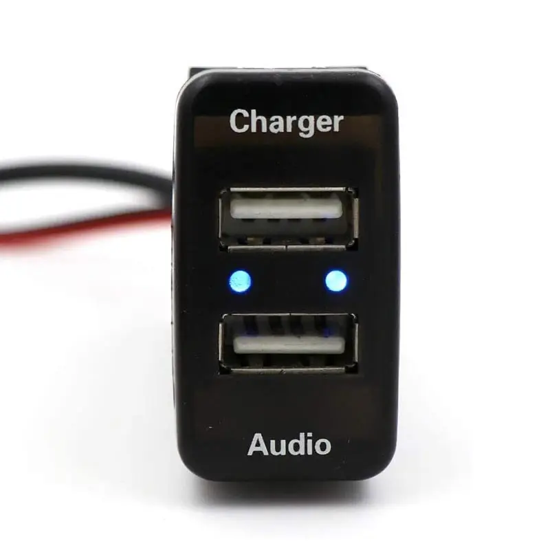 Автомобильное зарядное устройство с двумя USB-портами 2 1 А автомобильный адаптер