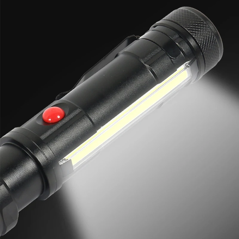 구매 30000LM 슈퍼 밝은 LED 손전등 USB 충전식 롱 샷 손전등 줌이 가능한 LED 토치 랜턴 COB 자석 작업 램프