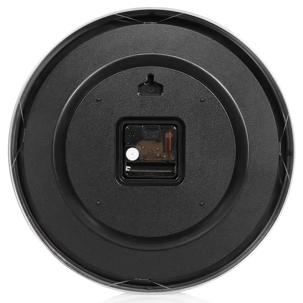 Металлические настенные часы бесшумные в современном дизайне с гигрометром для