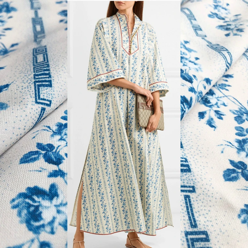 

Custom production printed diagonal polyester fabric cloth for sewing 145 cm width fashion clothing dress fabric wholesale