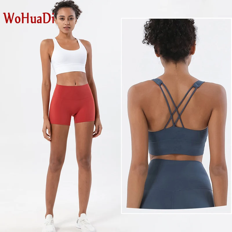 

WOHUADI Seamless Yoga Set Women Gym Fitness Clothing High Waist Leggings Short Bra Yoga Suits Training Sport Running Sportswear