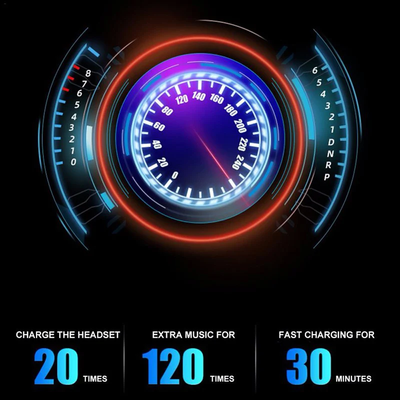 

Wireless Bluetooth 5.0 Earphone LED Display Headphones Headset Noise Reduction H-best
