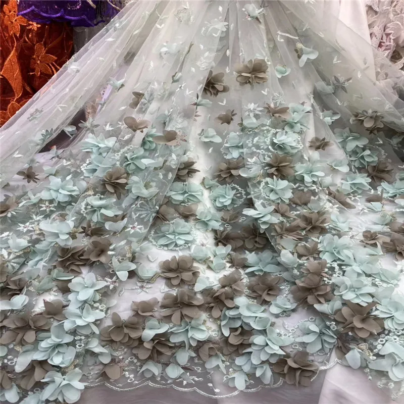 NaXiu африканская 3D кружевная ткань с вышивкой для нигерийской свадьбы высокое