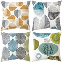 new printed pillowcase linen cushion cover sofa bay window tatami living room decoration 45x45cm