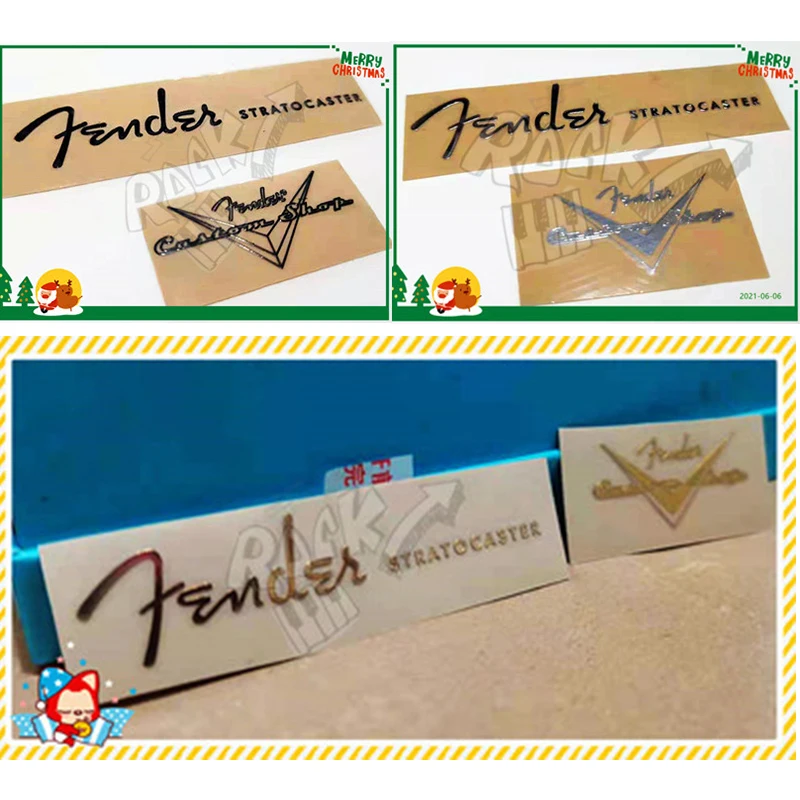 Fender ST Tele guitar head LOGO sticker metal label