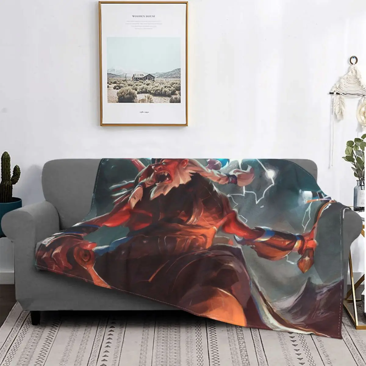 

DOTA2-Manta de franela para primavera и отоние, manta cálida para juegos de rol, ropa de cama para Winter