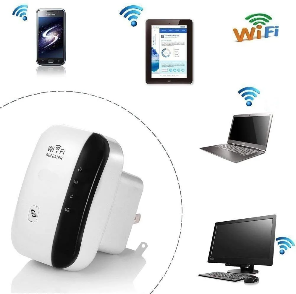 

300M Wireless Repeater/wifi Signal Amplifier Support Smartphone, IPhone, IPad, Tablet , Laptop, Desktop, Smart TV, TV BOX