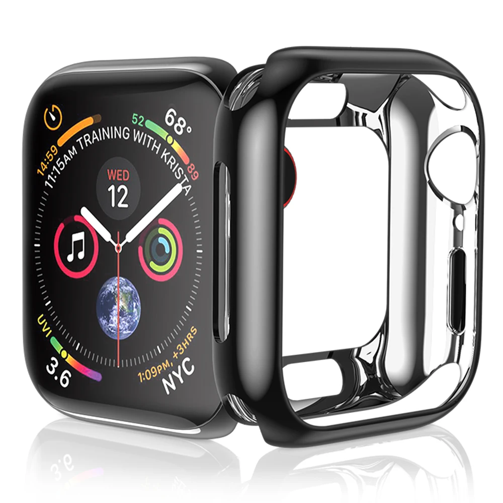 HOCO Ультратонкий Мягкий защитный чехол из ТПУ для Apple Watch Series 6 5 4 40 мм 44 с