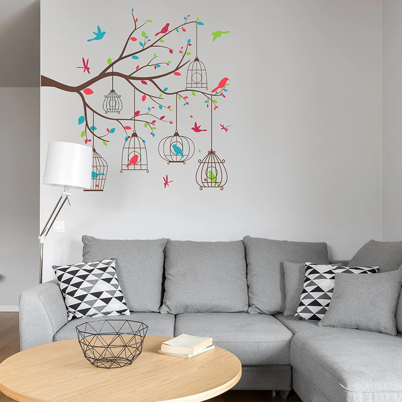 

Children's Room Modern Home Decoration Wall Stickers Living Room Bedroom Stickers Vinyl Family Wall Painting Branch Art