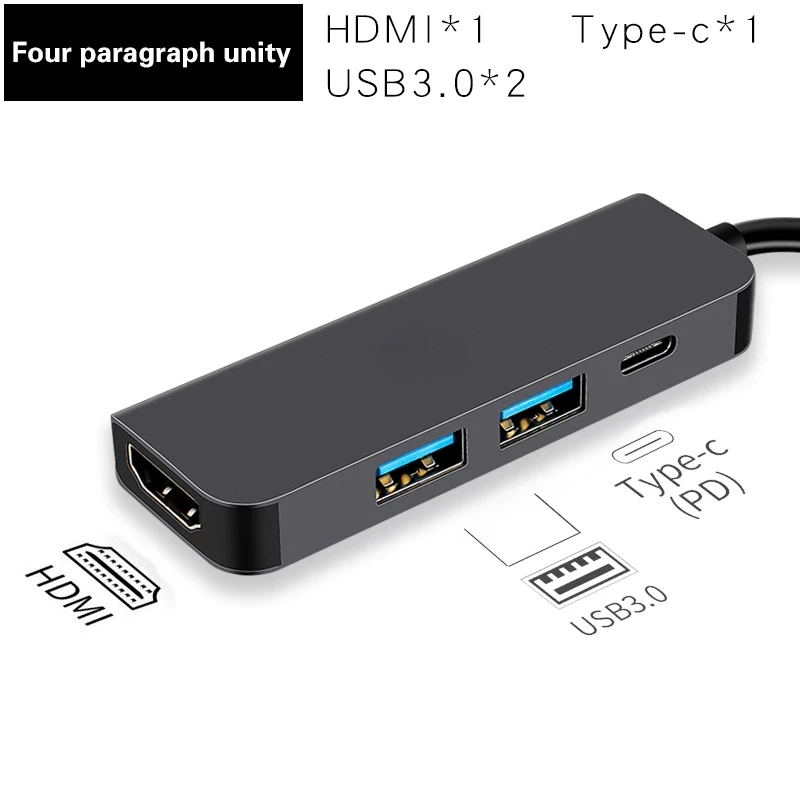 

Thunderbolt 2 thunderbolt 3 4 in1 USB-C para hdmi adaptador 2x usb3.0 tipo-c pd hub para huawei p20 pro samsung dex galaxy s9