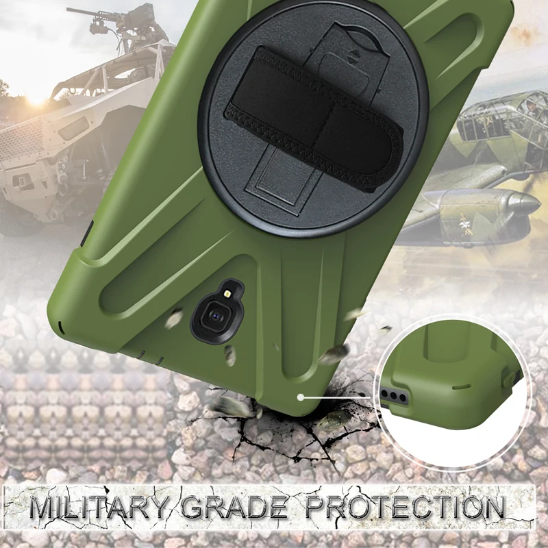 

Case For Samsung Galaxy Tab A A2 10.5" 2018 SM-T590 SM-T595 SM T597 Tablet Heavy Duty Shockproof Kickstand Silicon Cover cases