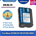 100% Оригинальный аккумулятор LOSONCOER 3500 мАч женский аккумулятор EL15b для Nikon Z6 Z7 беззеркальный D850 D810 D750 D610 D7500 D7200