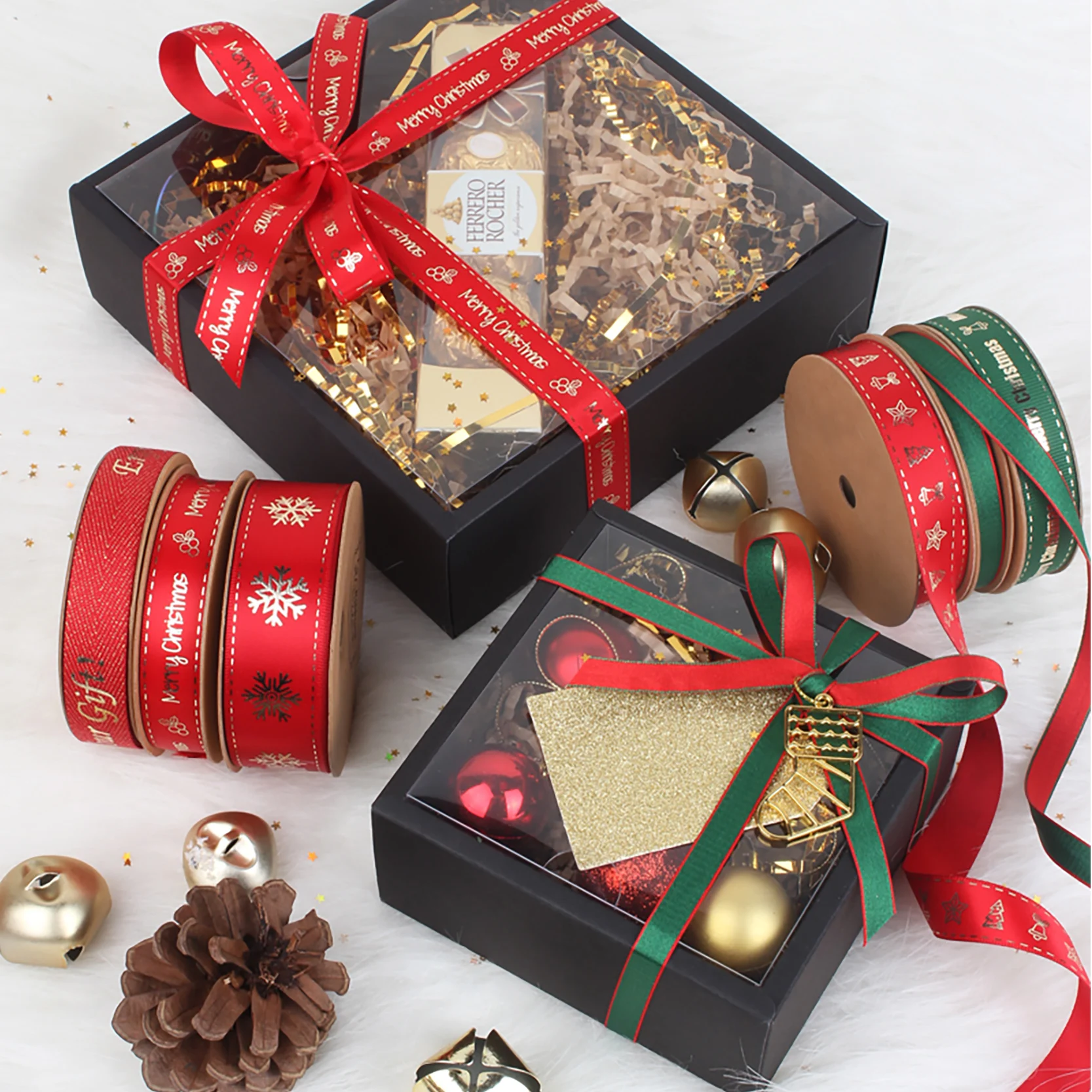 Голдинг рождественские ленты букет на день рождения подарки коробка упаковка Lover