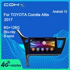 Кижуч для Защитные чехлы для сидений, сшитые специально для TOYOTA Corolla Altis 2017 Gps навигации мультимедиа обоих концах для подключения внешних устройств к автомобильной радио Android 10,0 8-ядерный 6 + 128 г