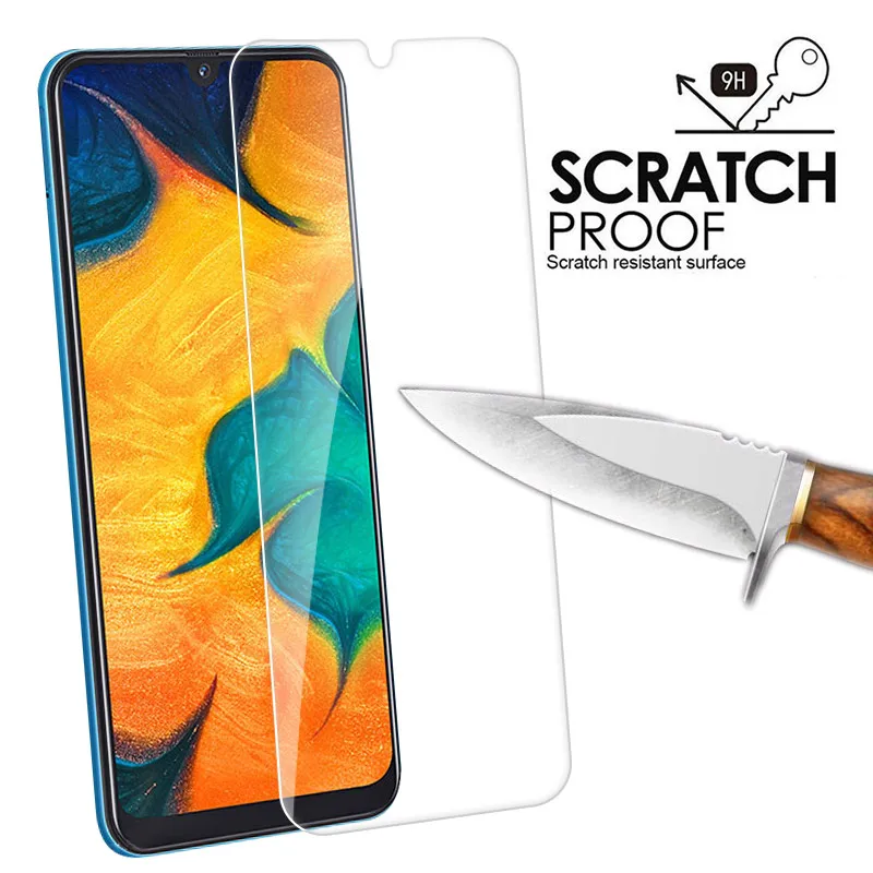 Transparent Screen Protector For Samsung Galaxy M20 M10 A50 A9S A30 A5 2017 J5 J7 Prime A9 A7 2018 Tempered Glass HD Glasses | Мобильные
