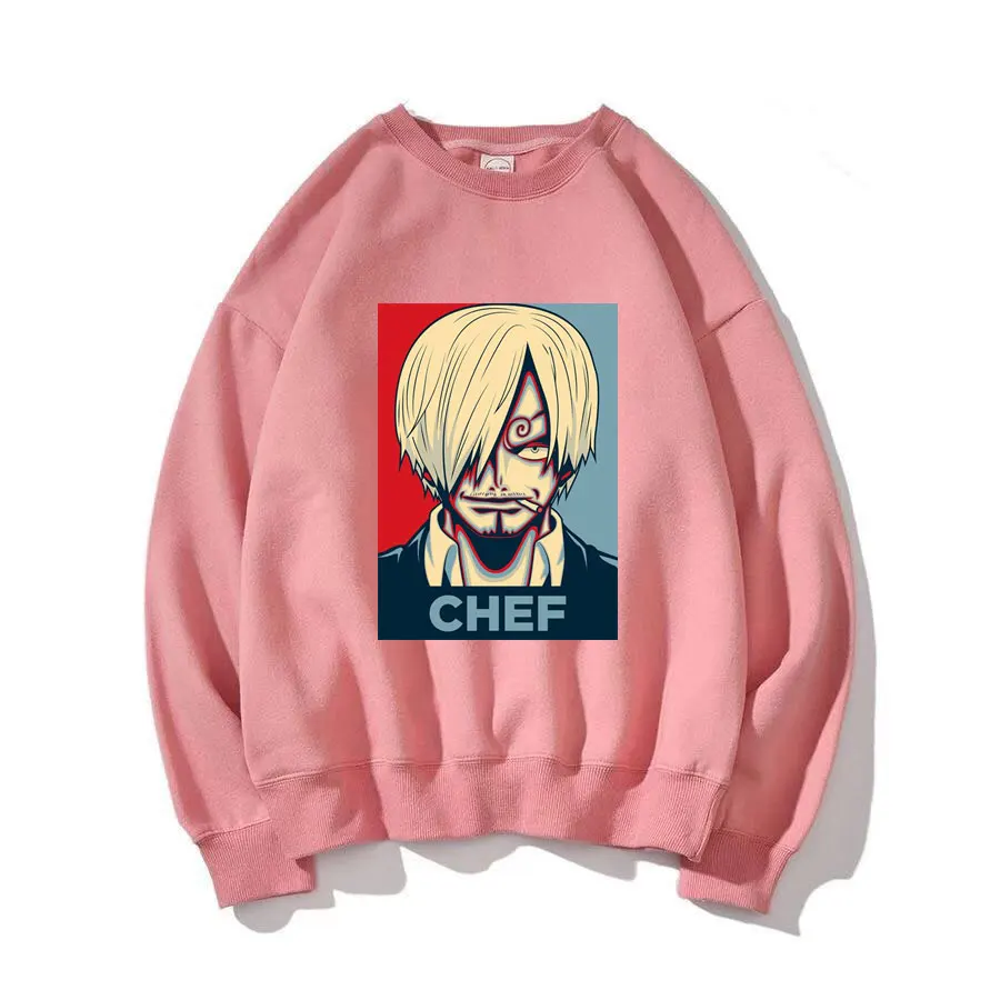 Одна штука пуловер с круглым вырезом Толстовка для мужчин/женщин японское аниме